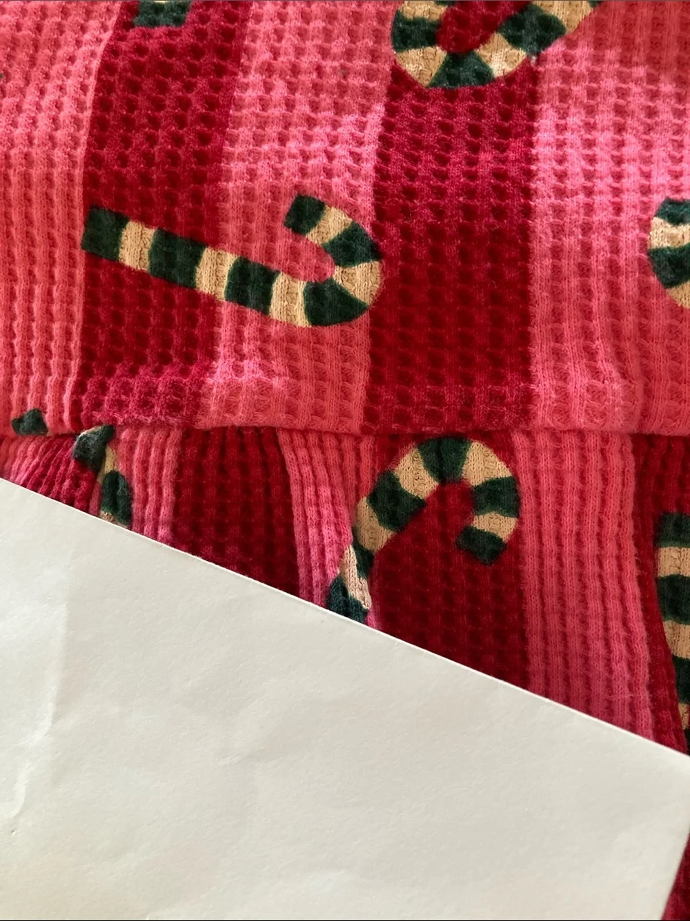 Girls Old Navy pink candy canes 2 piece long sleeve outfit size 18-24 months